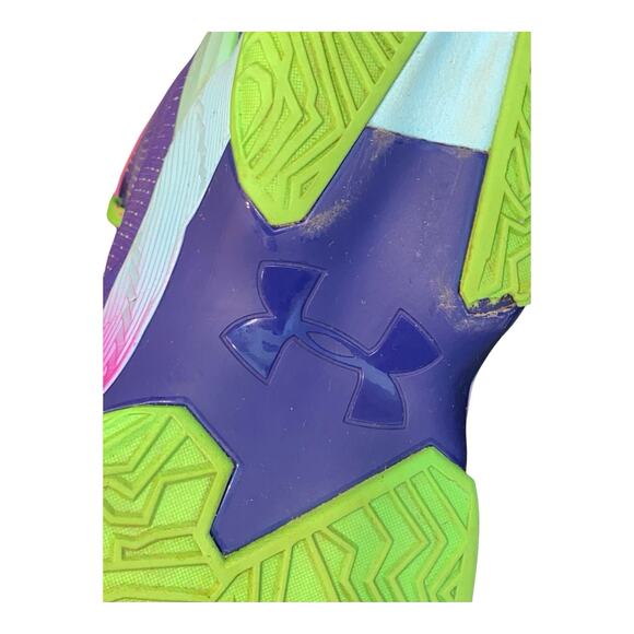 Under Armour Curry 2 Northern Lights Men’s Sz 11.5 US Green Pink Blue - Picture 12 of 12